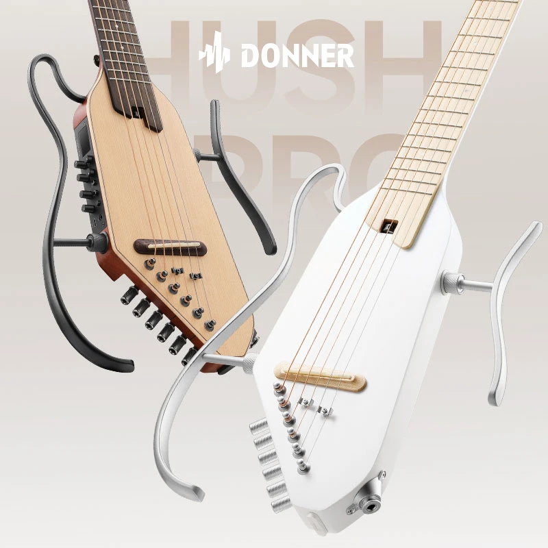 DONNER唐农轻音民谣吉他HUSH-IPRO旅行便携智能木吉他入门吉他