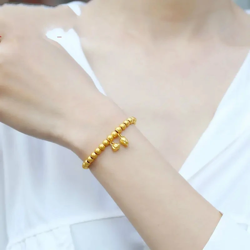 两世欢莲蓬莲花小金珠手链手串女闺蜜小众优品