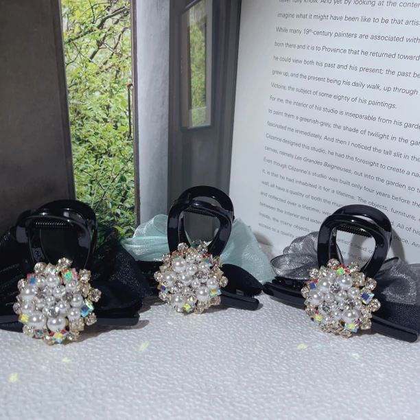 F477气质优雅质感轻奢双面拼接抓夹