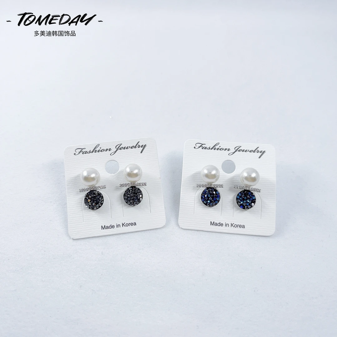 非金属仿珍珠耳饰 I922时尚小众设计感百搭轻奢砂糖耳环