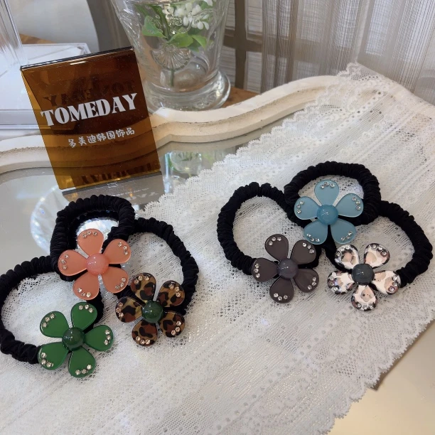 W110韩系精致清晰小众时尚可爱无痕弹力面膜发绳组合