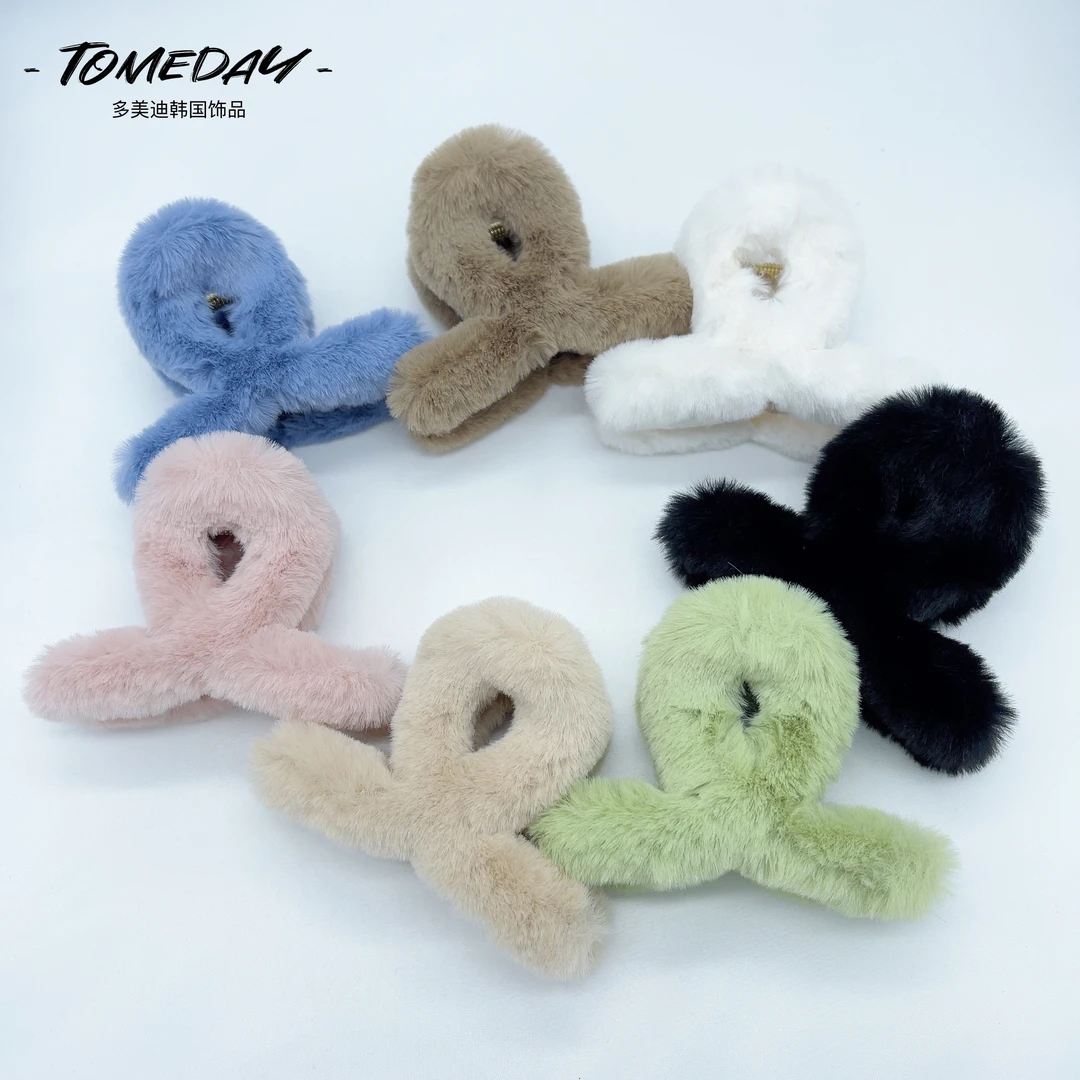 I060秋冬甜美可爱毛毛8CM抓夹