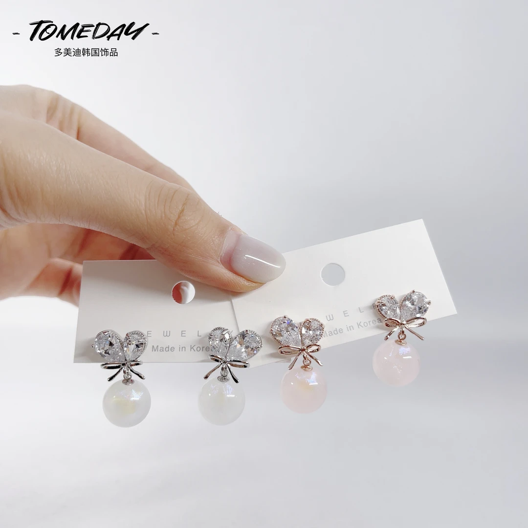 非金属合成锆石耳饰 Q129精致质感气质银河光泽感耳钉