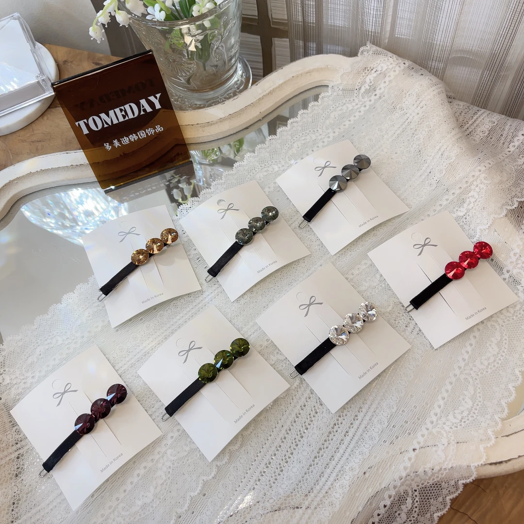 Q686精致轻奢施家尖晶闪边夹