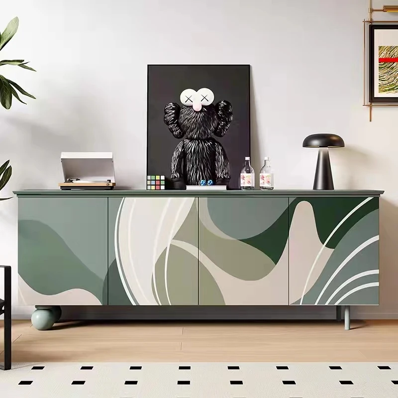 美式玄关柜法式入户鞋柜客厅装饰实木餐边柜大容量边柜储物柜子