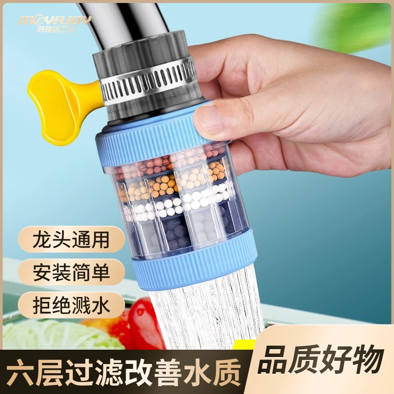 洗脸盆过滤头家用自来水嘴防溅神器前置净化净水延伸器嘴通用厨房