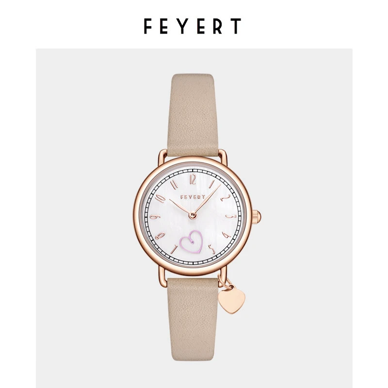 FEYERT心动小圆表潮流百搭轻奢腕表小众简约时尚气质精致女款手表