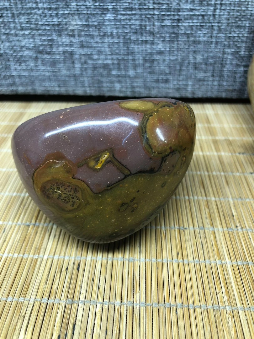 戈壁石奇石把玩件摆件戈壁花彩泥石挂件沙漠漆原石摆件