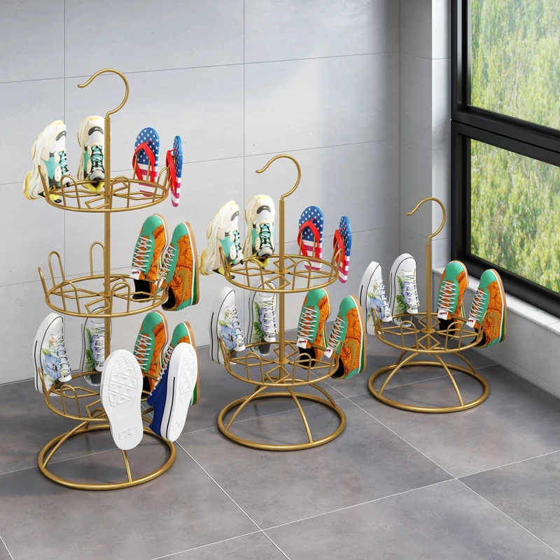 晾鞋架凉鞋架子晾晒鞋架家用阳台旋转晒鞋神器落地洗鞋鞋子挂鞋架