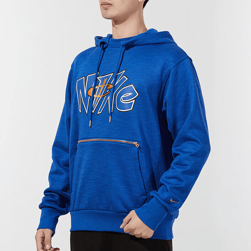NIKE/耐克 Premium 休闲针织套头连帽卫衣男款蓝色男生DA5990-480