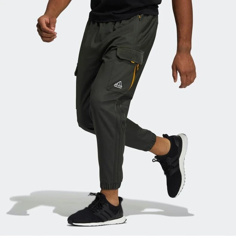adidas M Woven Pants 纯色松紧腰长款运动裤男款深土地棕 HD0354