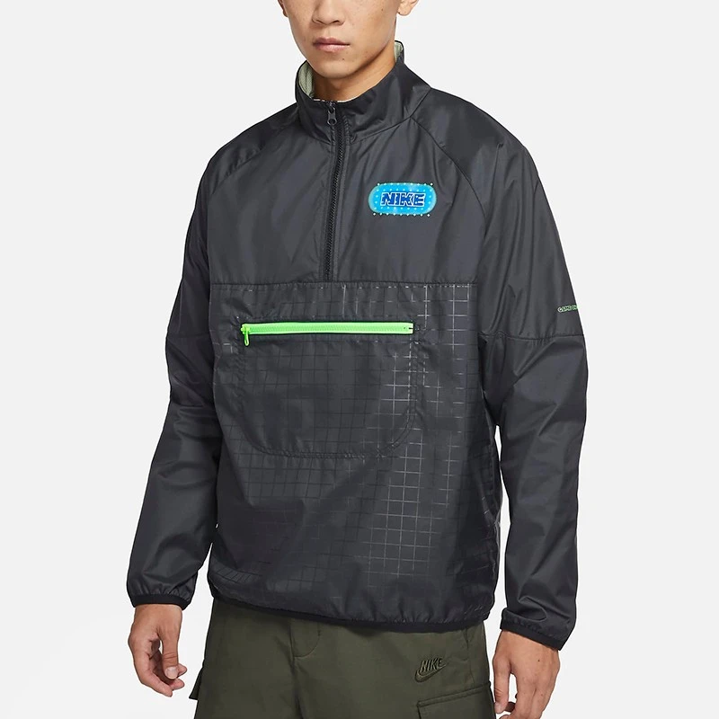 NIKE/耐克Nike Logo字母印花半开襟拉链夹克男款黑色 DO6938-010