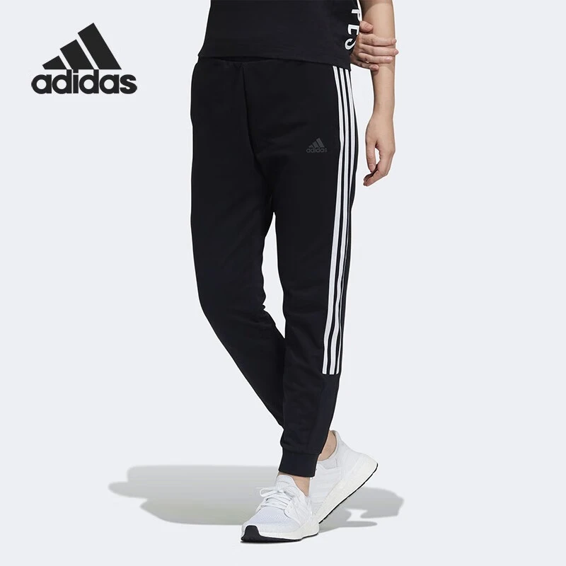 adidas Fi PtFt 跑步运动收脚针织长裤女款黑色GP0724