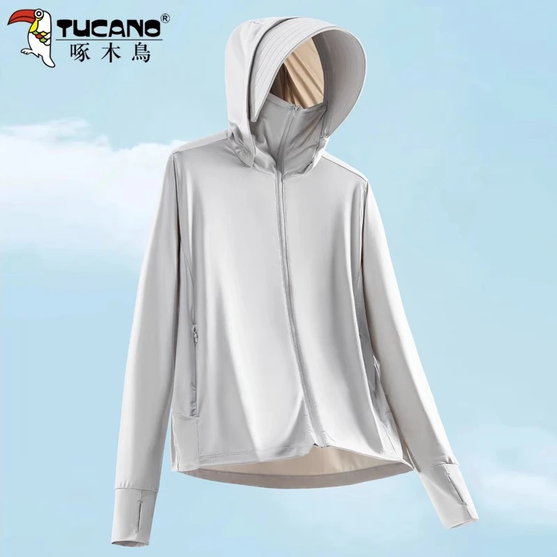 【官方品牌】啄木鳥冰丝防晒衣女2023年新款夏季时尚宽松遮阳防晒服