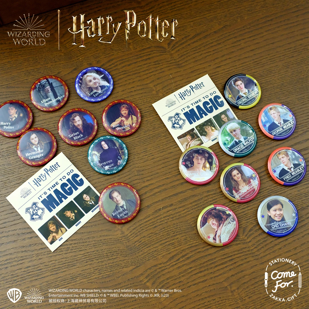 哈利波特正版周边马口铁徽章盲袋创意纪念胸针饰品衣服书包装饰