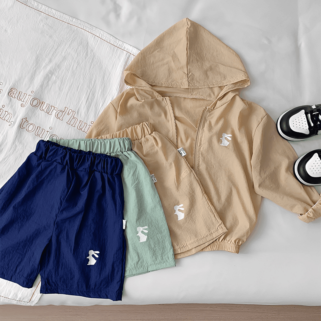 2024夏季新款儿童防晒衣套装夏季防晒短裤速干洋气时尚男女童套装