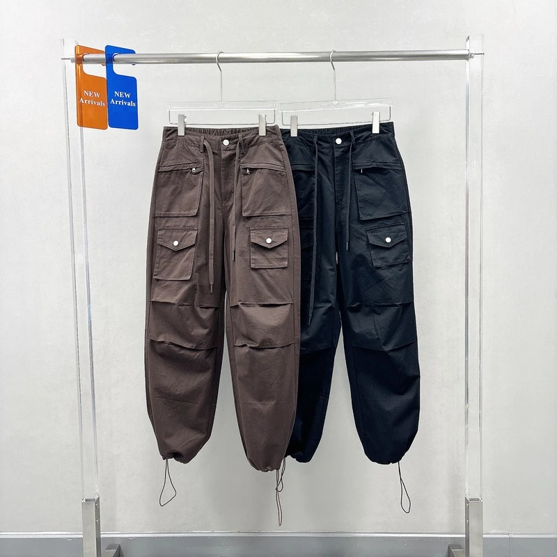 RAIN MALKA欧货秋季新款大口袋美式复古工装裤女束脚休闲裤81209