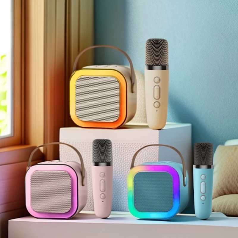 【颜色随机 】蓝牙音响单麦麦克风一体话筒全民k歌家用家庭音箱唱歌