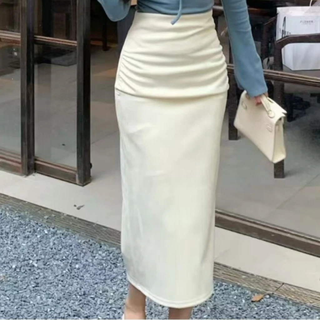 SZA【秋日氛围】秋款上新时尚气质高腰修身显瘦半身A字裙A-1187