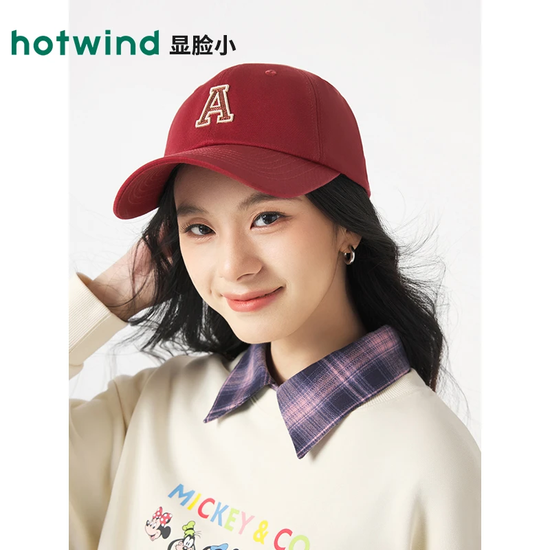 热风2024年秋季新款女士经典字母棒球帽P001W4304