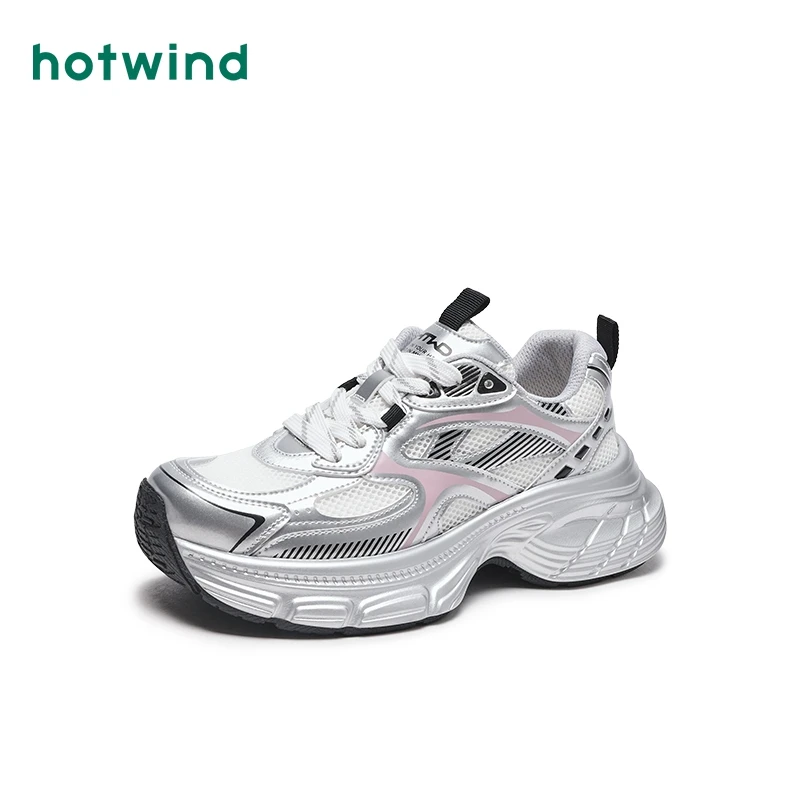 Hotwind/热风24年春季新款女士轻便时尚透气休闲老爹鞋H42W4143