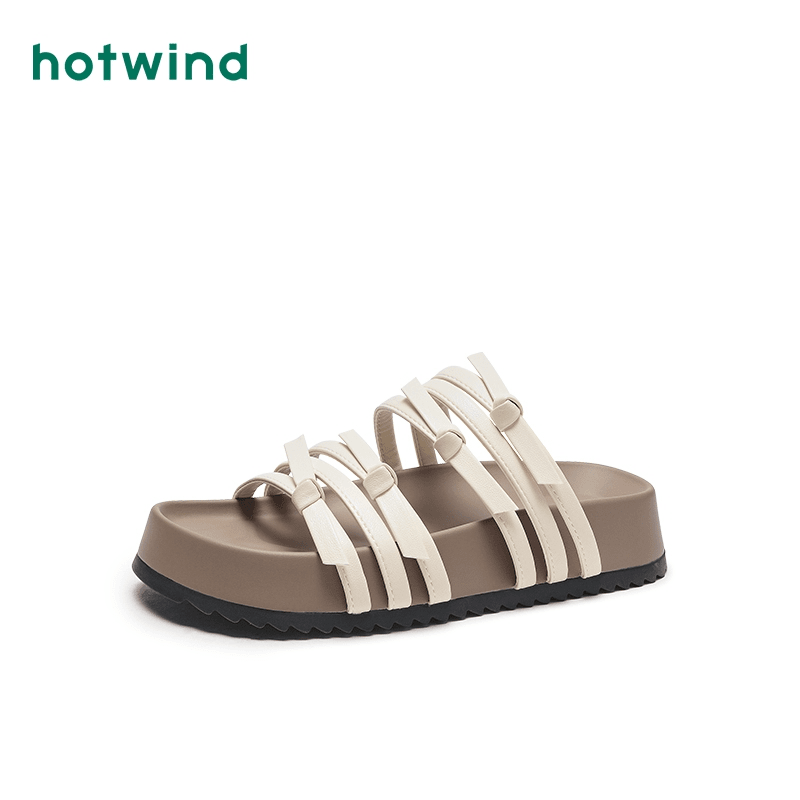 Hotwind/热风24年夏季新款女士时尚软底防滑外穿拖鞋H68W4617