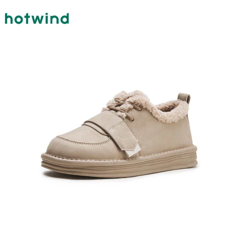 热风加绒勃肯鞋2024冬季新女款时尚休闲低帮短筒小暖炉雪地靴外穿