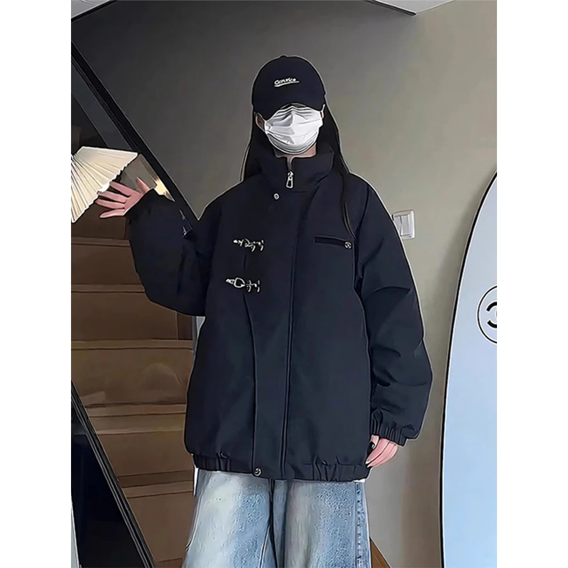 新中式国风外套棉服男秋冬季美式立领工装棉衣vibe户外运动面包服