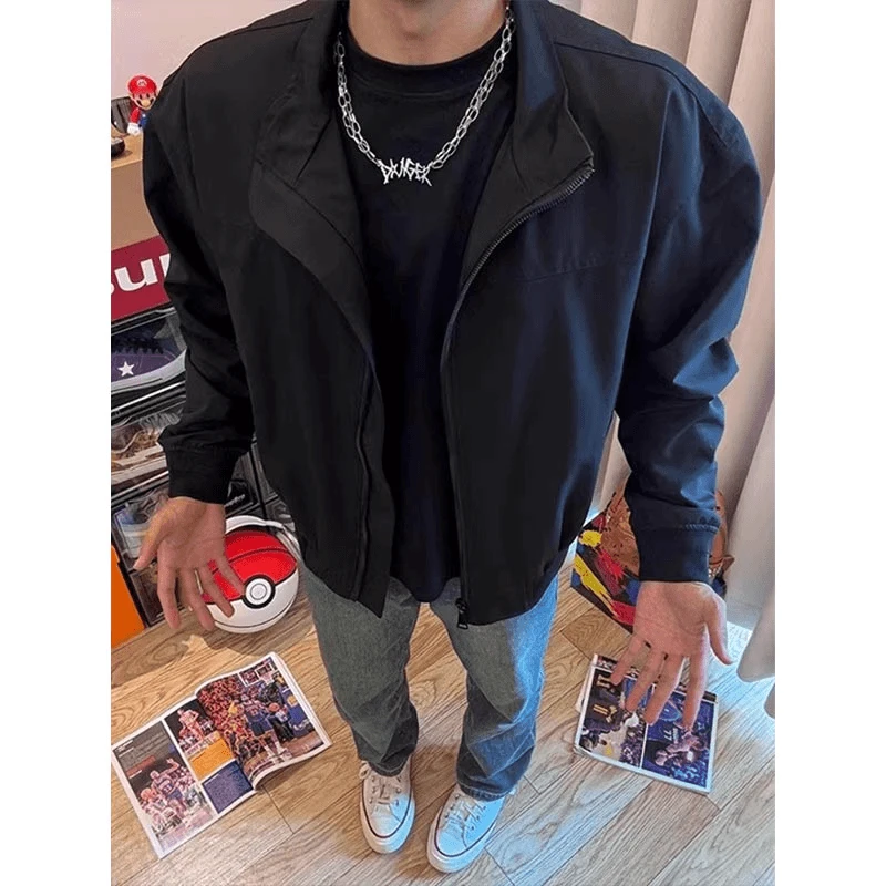 cleanfit立领夹克男春秋款潮牌vibe高街外套户外运动休闲百搭外衣