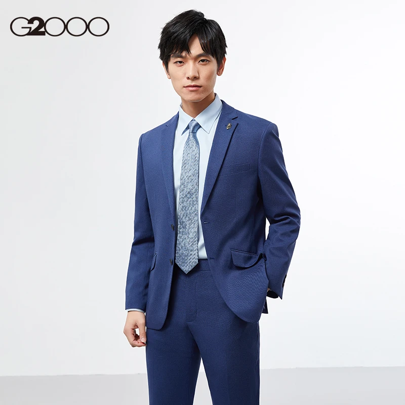 G2000男装商场同款2023新斜纹面合身剪裁料春夏商务通勤时尚西装*