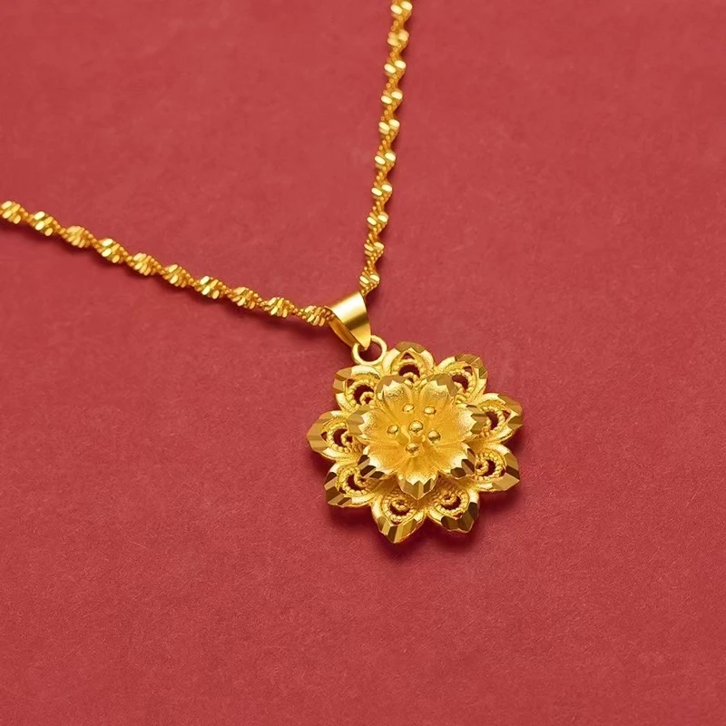 合金吊坠 花开富贵吊坠女款气质精美坠链