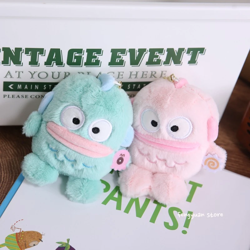 可爱丑鱼挂件毛绒卡通公仔玩具日系少女心人鱼情侣钥匙扣汽车挂饰