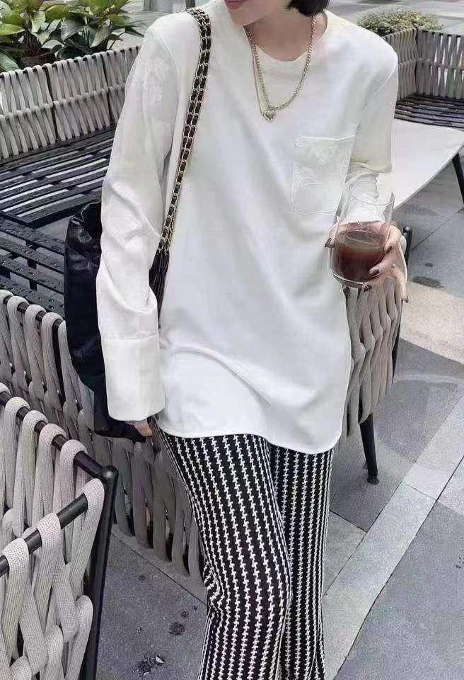 878 新中式轻国风长袖百搭上衣T恤 F13