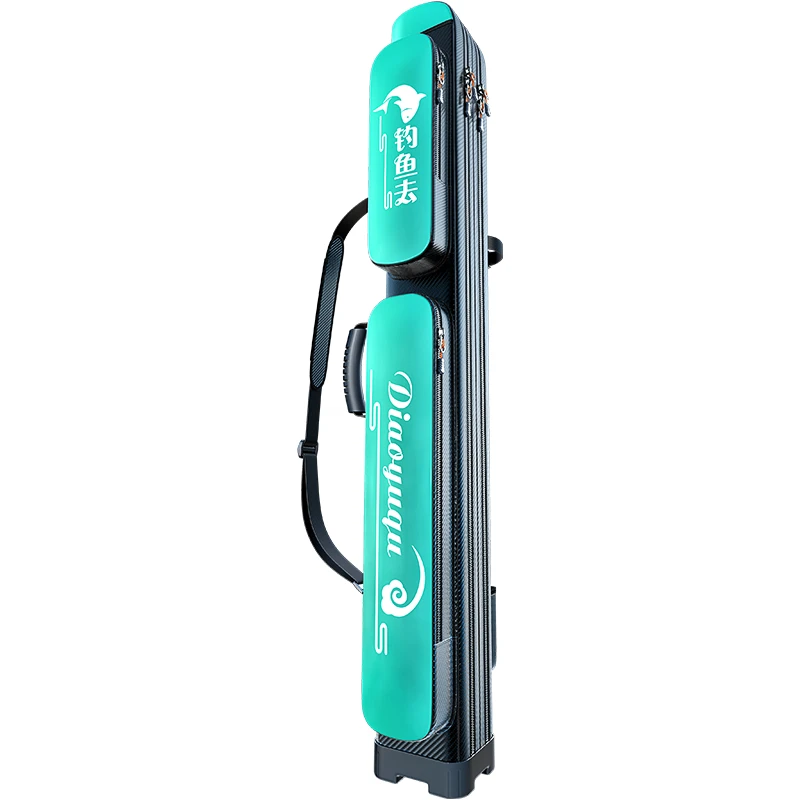 硬壳鱼竿包渔具包防水支架包大容量钓鱼包1.25米大肚垂钓