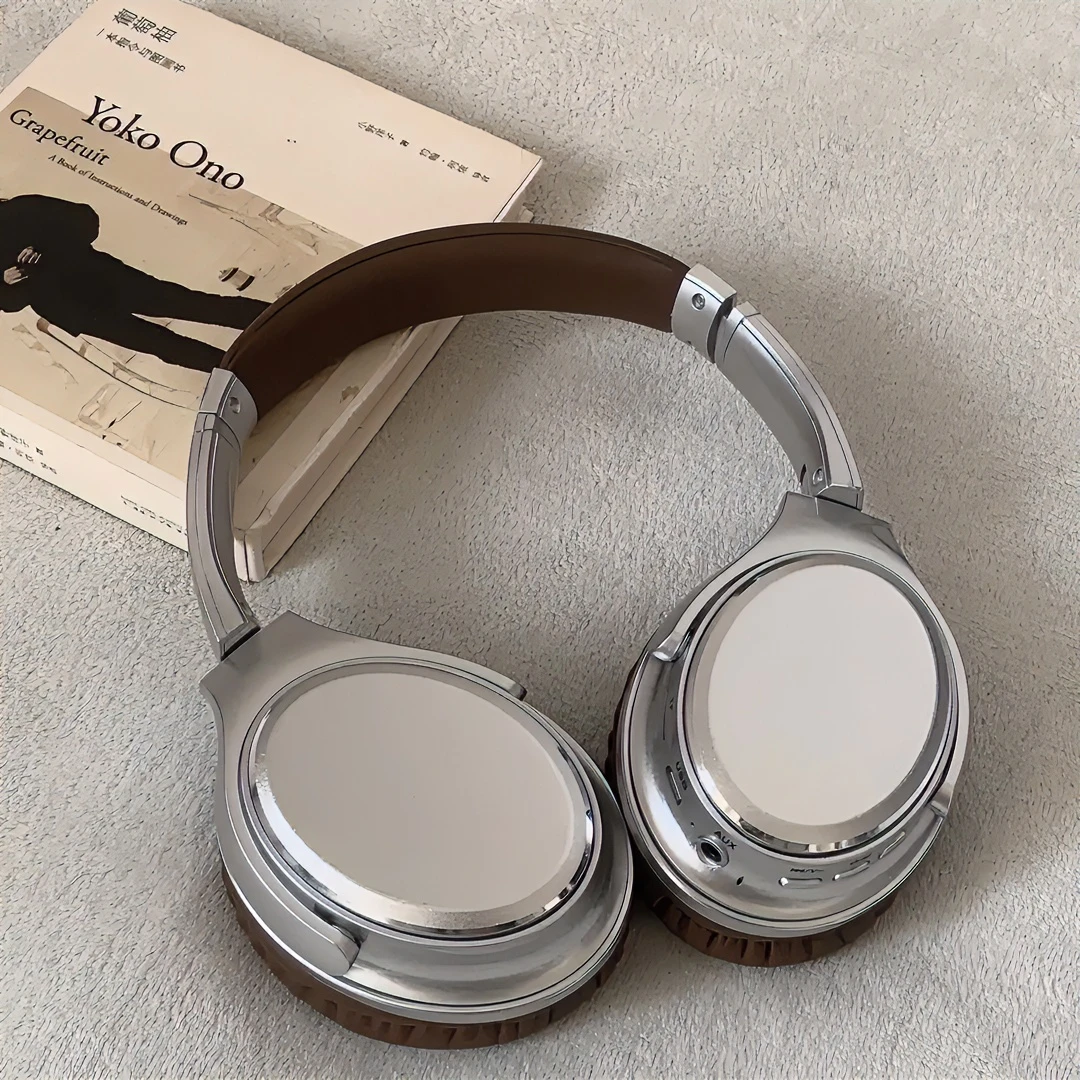 新款复古头戴式蓝牙耳机舒适佩戴真无线降噪可伸缩折叠跑步运动通