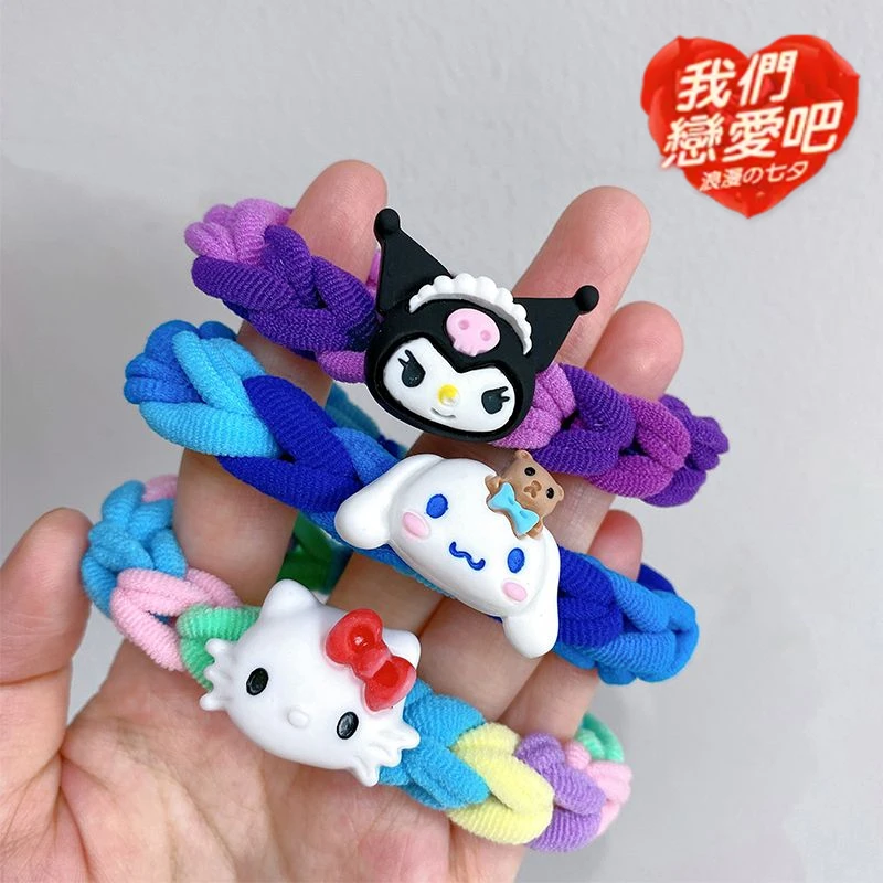 闺蜜少女心三丽鸥编织手绳KT猫库洛米发绳DIY送女友爱意浪漫礼物