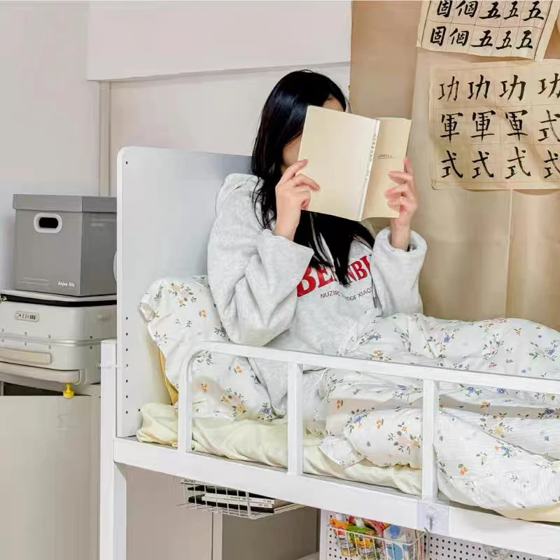 直播宿舍上铺床边挡板免打孔防掉落加高床头软包大靠背床围栏护栏