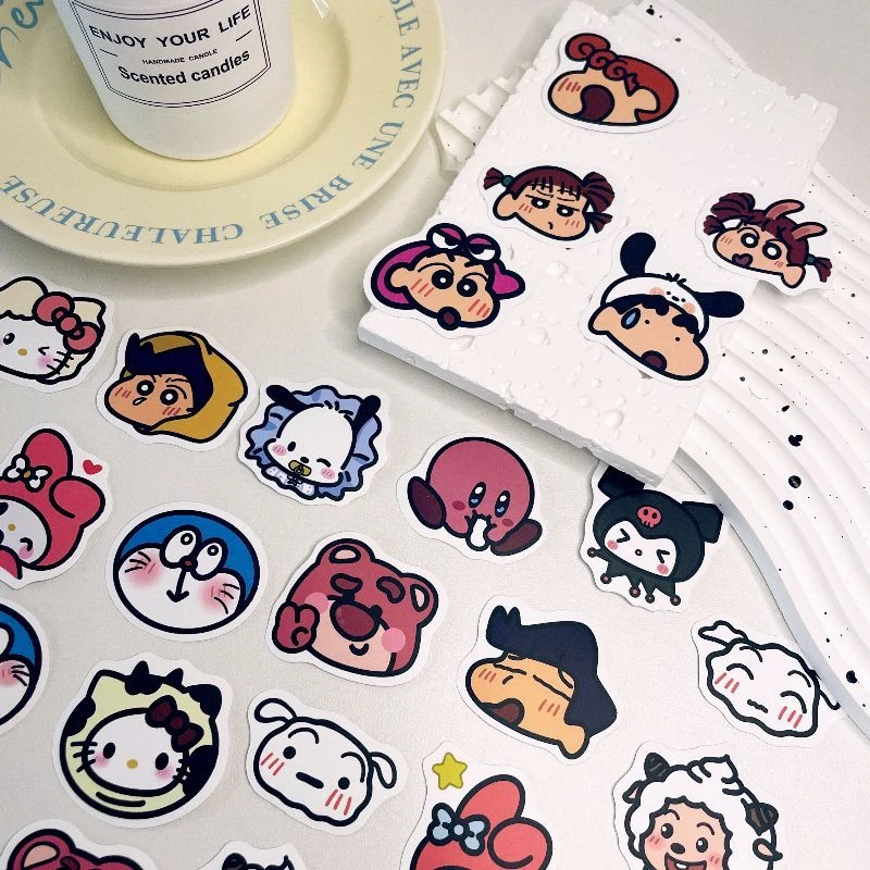可爱卡通头像高颜值装饰创意80张防水贴纸贴画趣味