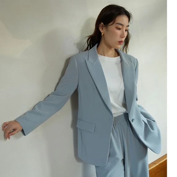 独束微胖MM大码女装通勤西装外套女简约显瘦气质上衣23DY81060