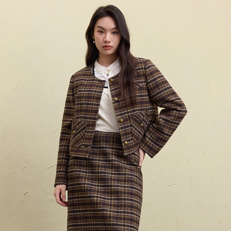 独束微胖大码女装休闲气质款秋冬小香风时尚套装24DS84574/84481