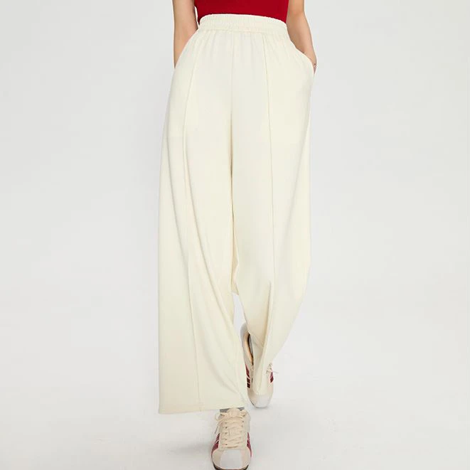 独束微胖M大码女装气质时尚百搭高腰休闲宽松直筒休闲裤24DS83048