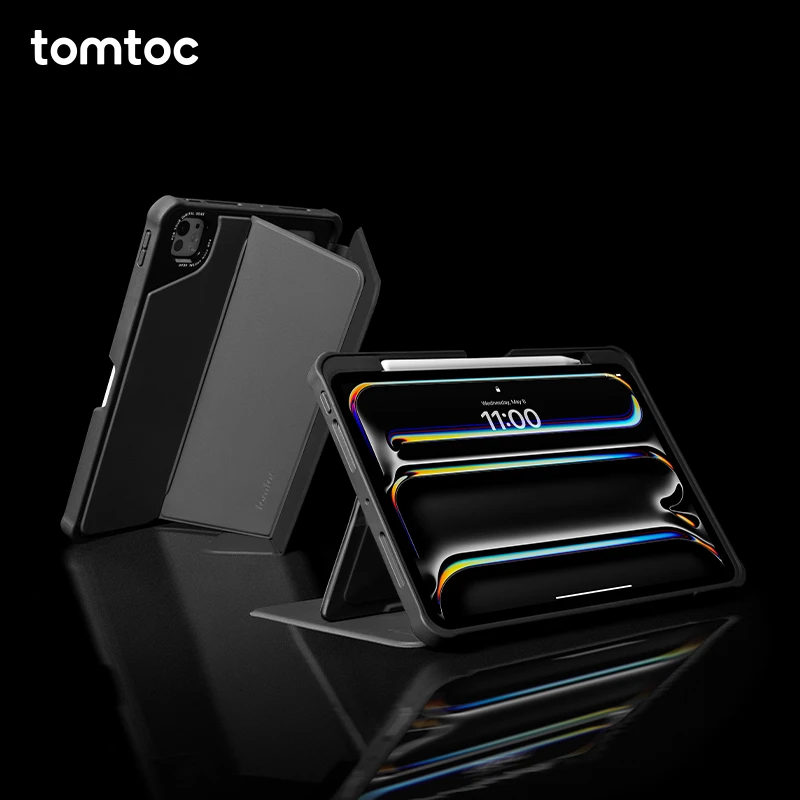 tomtoc iPad Pro11寸保护壳全包翻盖折页壳防弯防摔带笔槽B59