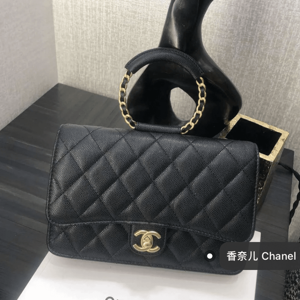 99新 Chanel/香奈儿 8087|拆单香奈儿圆环荔枝皮woc斜挎包|香奈儿