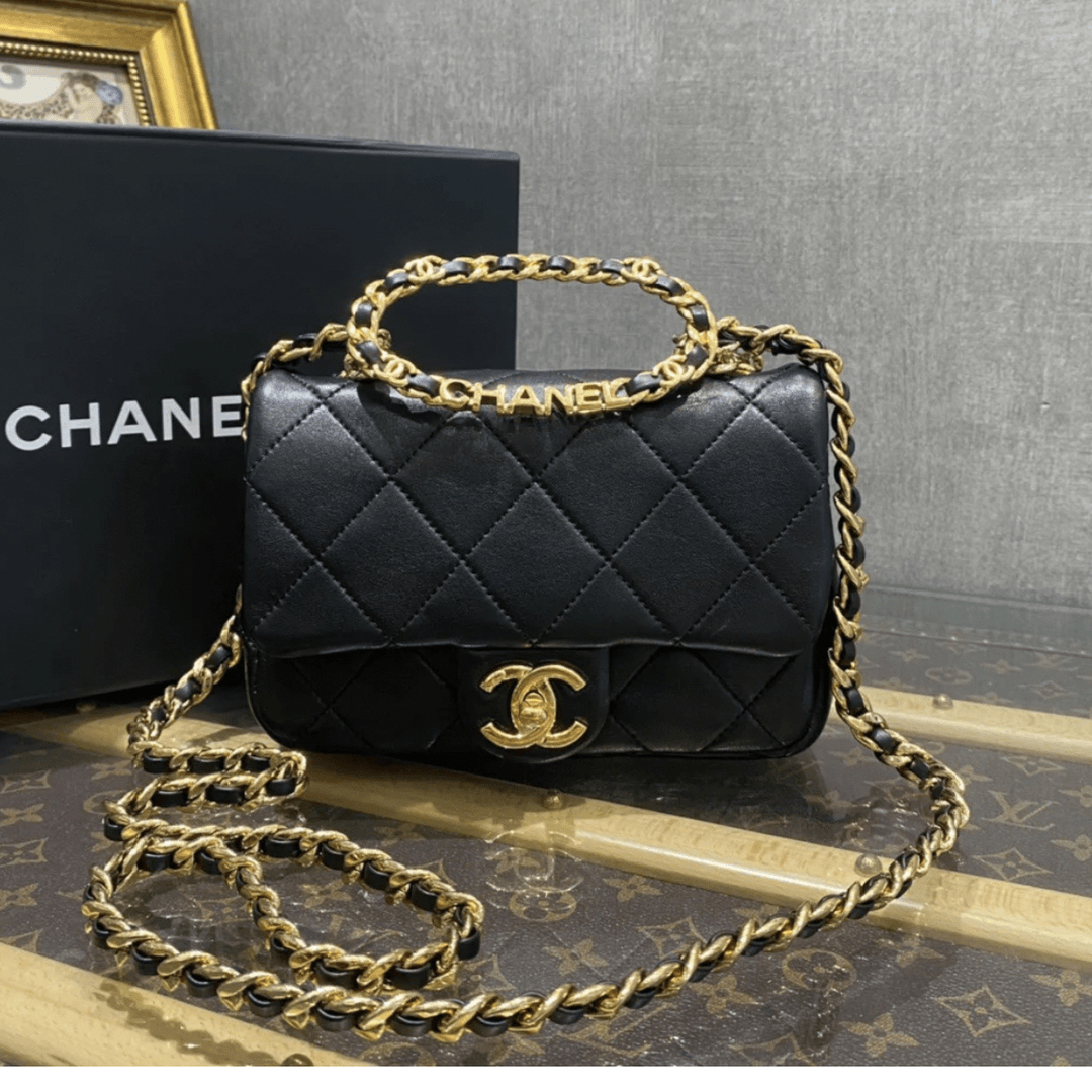 99新 Chanel/香奈儿 4470|香奈儿圆环斜挎包|香奈儿