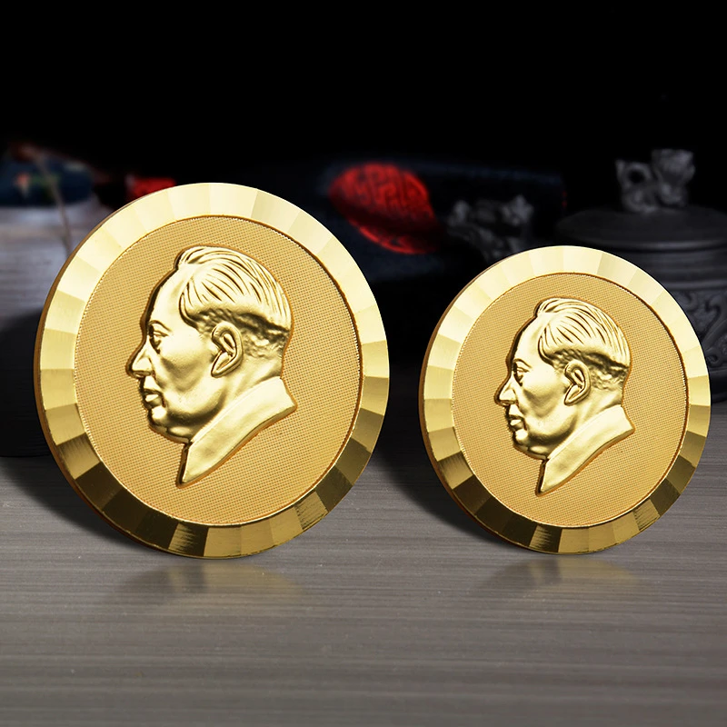 新款毛主席像章胸章铜镀24K金属别针毛主席徽章会销礼品挂饰高档