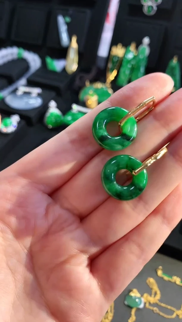 【闪购商品】翡翠耳饰未镶嵌耳饰