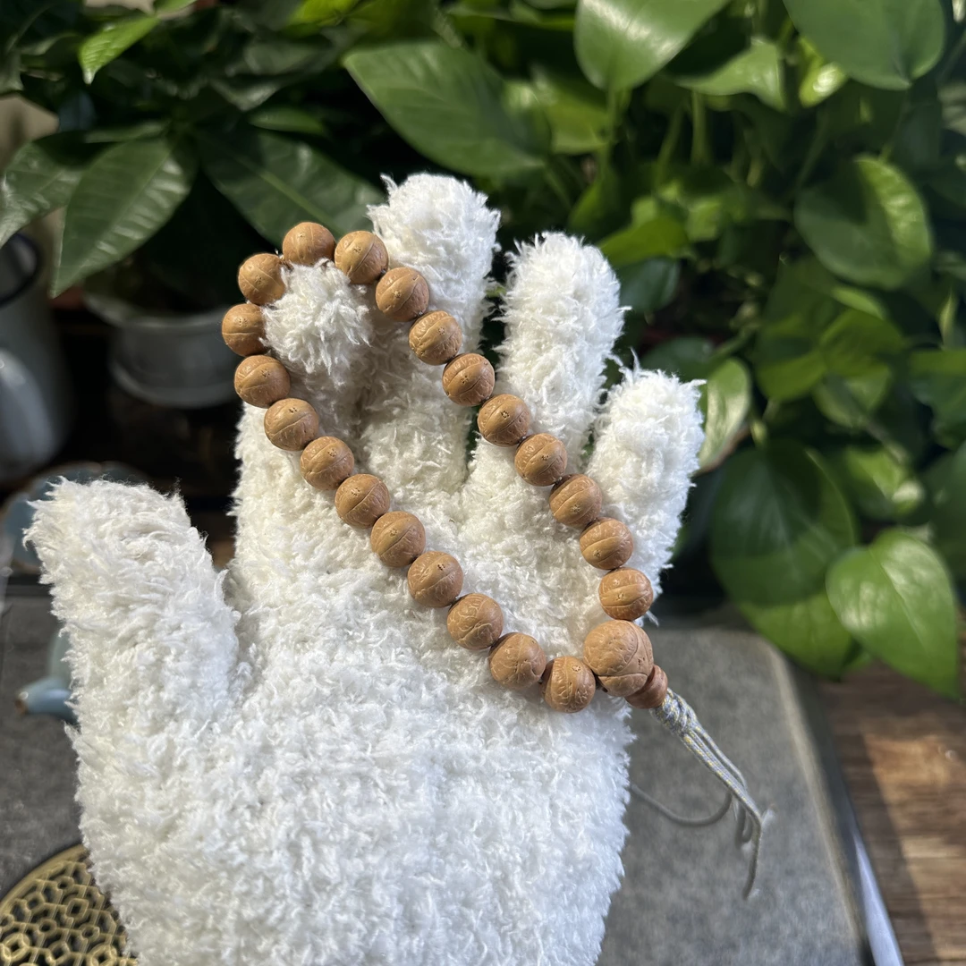 尼泊尔凤眼手串精品籽同树精挑精选姜黄皮油籽正圆大眼睛