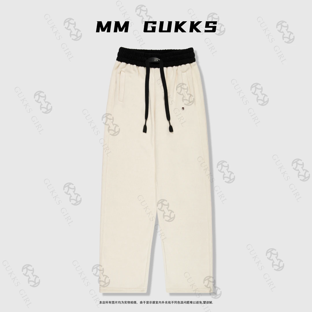 明明专享『一路向北』冬季时尚加绒加厚高端气质阔腿裤保暖长裤