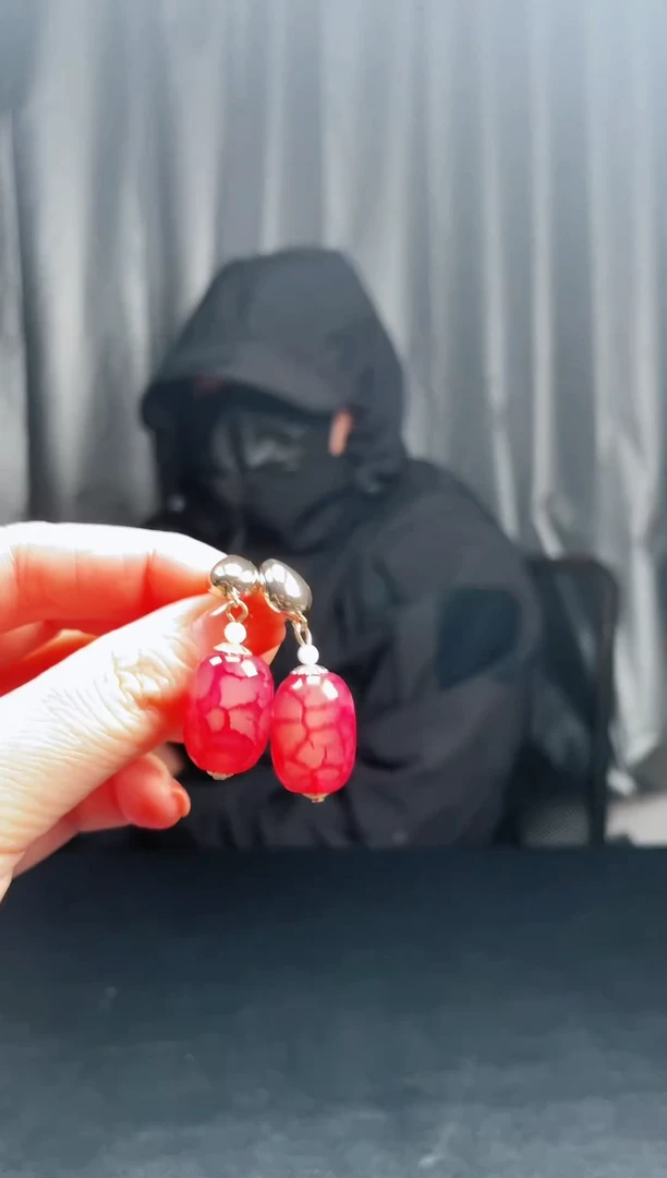 【闪购商品】玛瑙/玉髓耳钉未镶嵌D