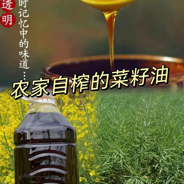 农家自榨菜籽油花生油传统压榨
